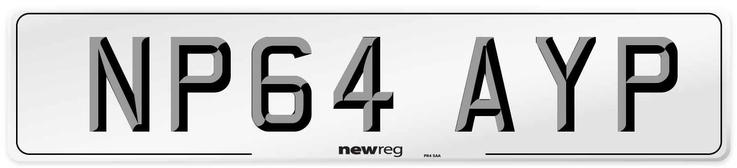 NP64 AYP Number Plate from New Reg